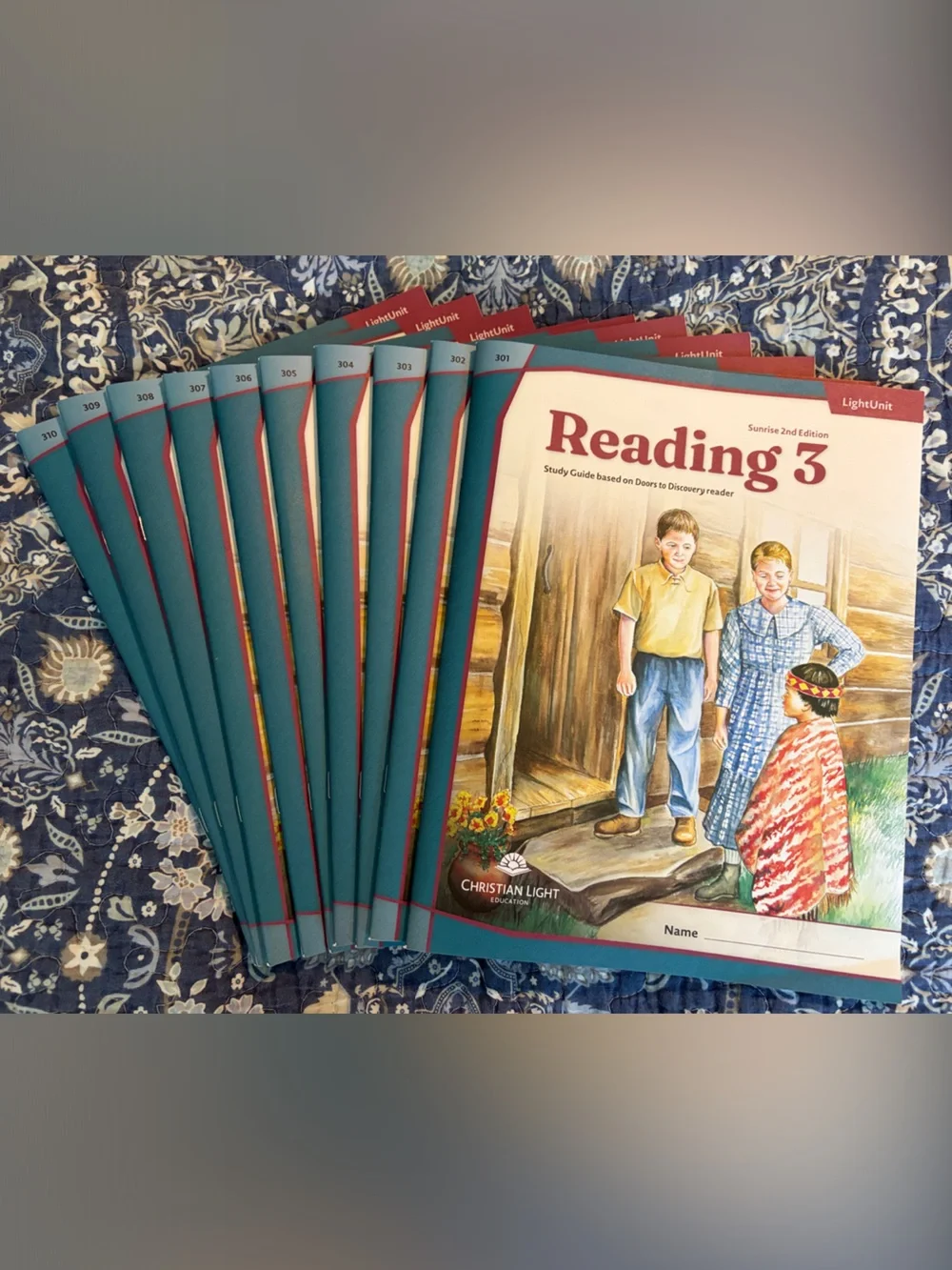 Reading 3 'Doors to Discovery' Student Set in Teal and Red -